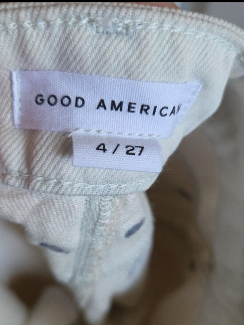 Good American Wide-Leg Jeans in Cream